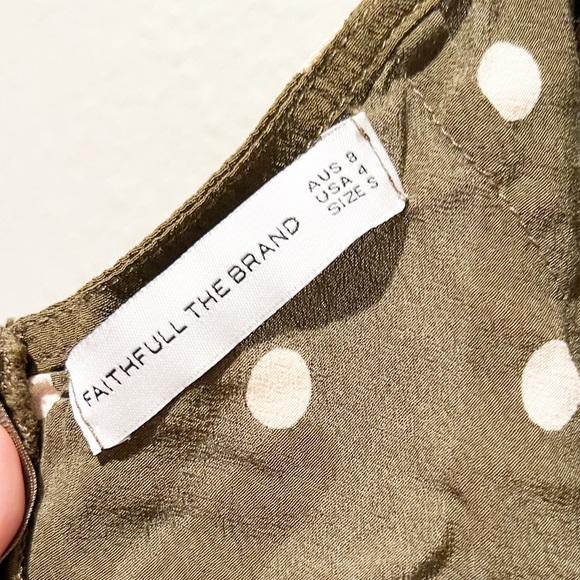 Faithful the Brand Playa Tie Back Jumpsuit Ronja Polka Dot Print Size 4 - Picture 13 of 14